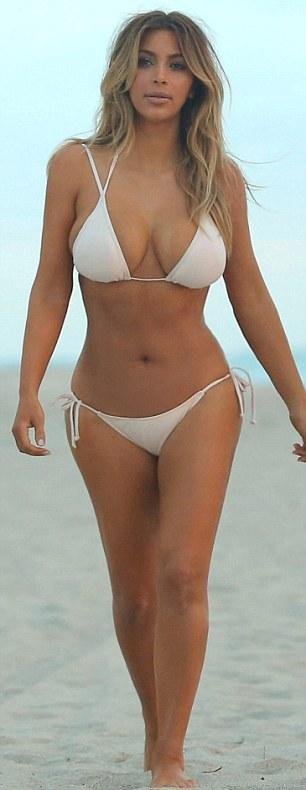 Kim Kardashian Candid Bikini Beach Set Leaked - #4