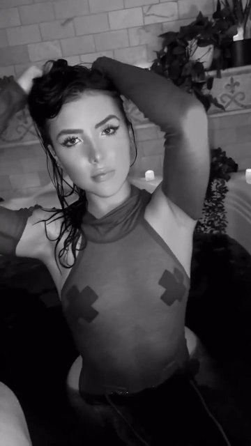 Andrea Botez Nipple Pasties Wet Bodysuit Video Leaked - #10