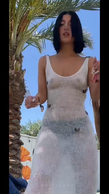 Charli D’Amelio Nude Tits See-Through Video Leaked - #11