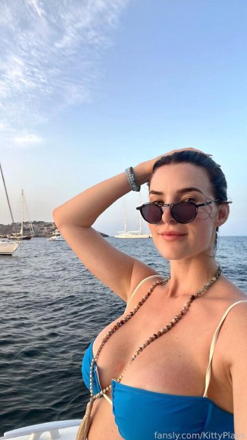 KittyPlays Sexy Blue Bikini Yacht Fansly Set Leaked - #8
