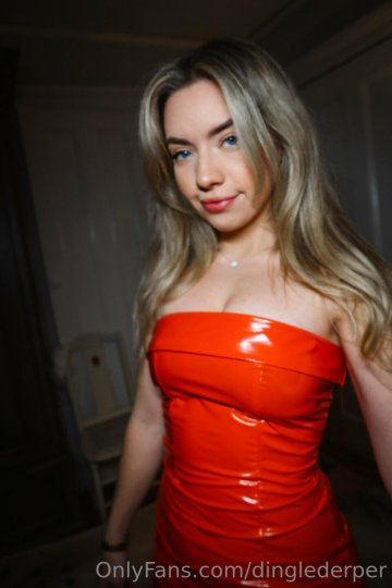 Dinglederper Sexy Red Leather Dress Onlyfans Set Leaked - #4