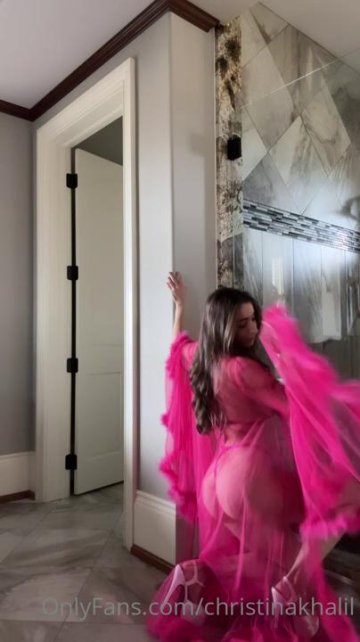 Christina Khalil Pink Micro Bikini Tease Onlyfans Video Leaked - #3