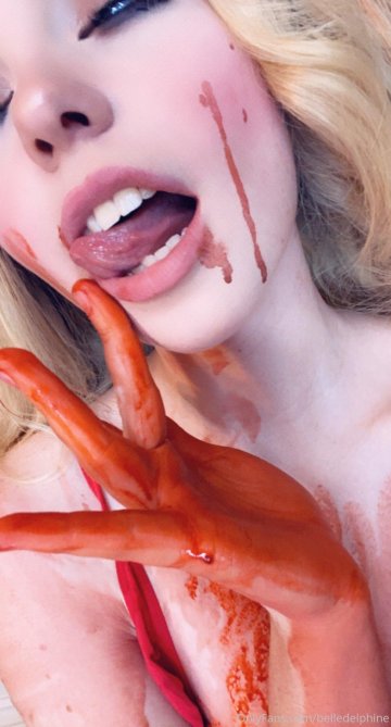 Belle Delphine Nude Red Slingshot Bikini Onlyfans Set Leaked - #97