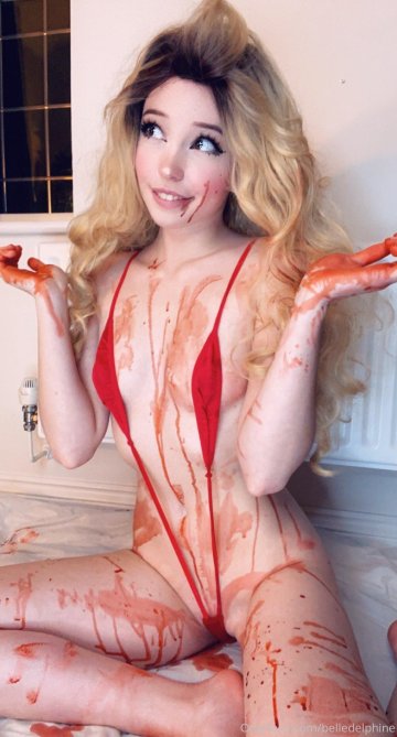 Belle Delphine Nude Red Slingshot Bikini Onlyfans Set Leaked - #69