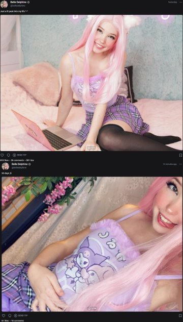 Belle Delphine Nude Purple Skirt Onlyfans Set Leaked - #86