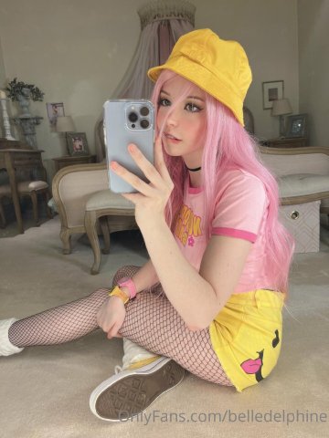 Belle Delphine Yellow Hat Full Onlyfans Set Leaked - #63