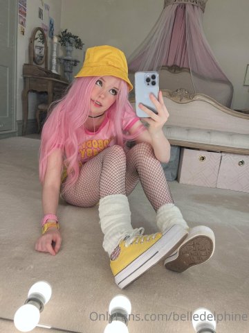 Belle Delphine Yellow Hat Full Onlyfans Set Leaked - #65