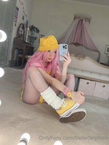 Belle Delphine Yellow Hat Full Onlyfans Set Leaked - #102