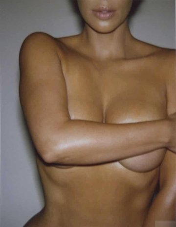 Kim Kardashian Nude Body Paint Set Leaked - #8