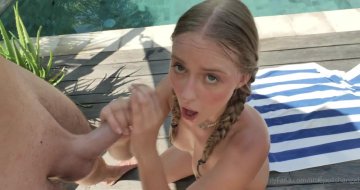 LittlePolishAngel Nude Pool Blowjob OnlyFans Video Leaked - #4