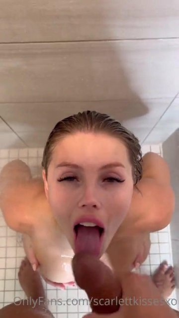 ScarlettKissesXO Shower Cumshot Facial OnlyFans Video Leaked - #2
