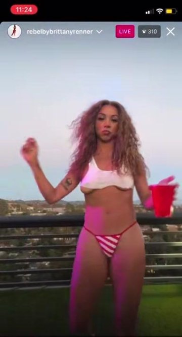 Brittany Renner Nude Wet T-Shirt Tits OnlyFans Video Leaked - #5