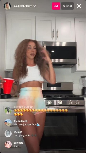 Brittany Renner Nude Nipple Slip Livestream Video Leaked - #7