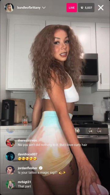 Brittany Renner Nude Nipple Slip Livestream Video Leaked - #17