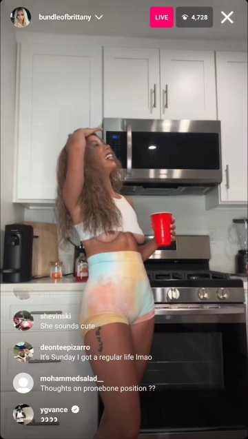 Brittany Renner Nude Nipple Slip Livestream Video Leaked - #14