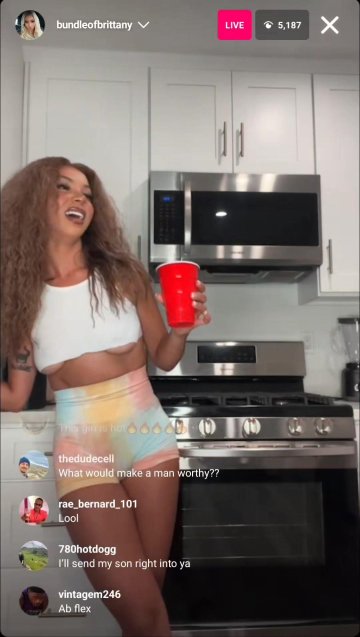 Brittany Renner Nude Nipple Slip Livestream Video Leaked - #9