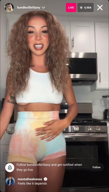 Brittany Renner Nude Nipple Slip Livestream Video Leaked - #19