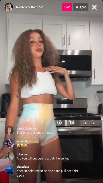 Brittany Renner Nude Nipple Slip Livestream Video Leaked - #15