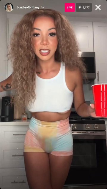 Brittany Renner Nude Nipple Slip Livestream Video Leaked - #11